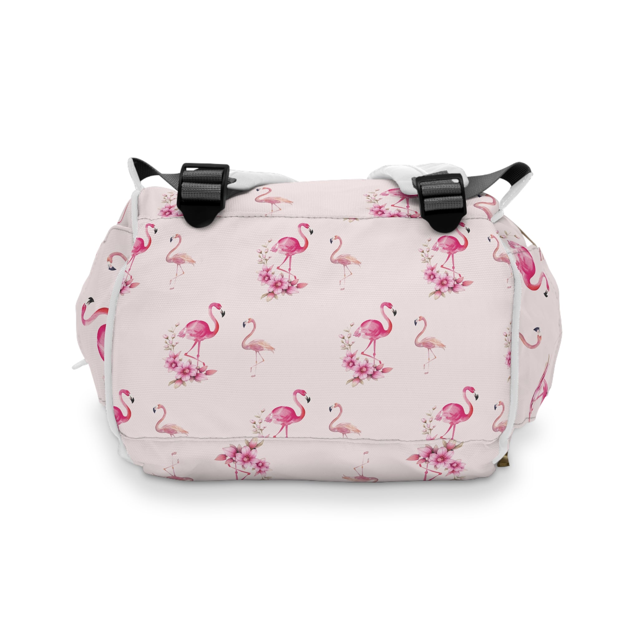 Flamingo & Flower Diaper Backpack — Multifunctional Baby Backpack