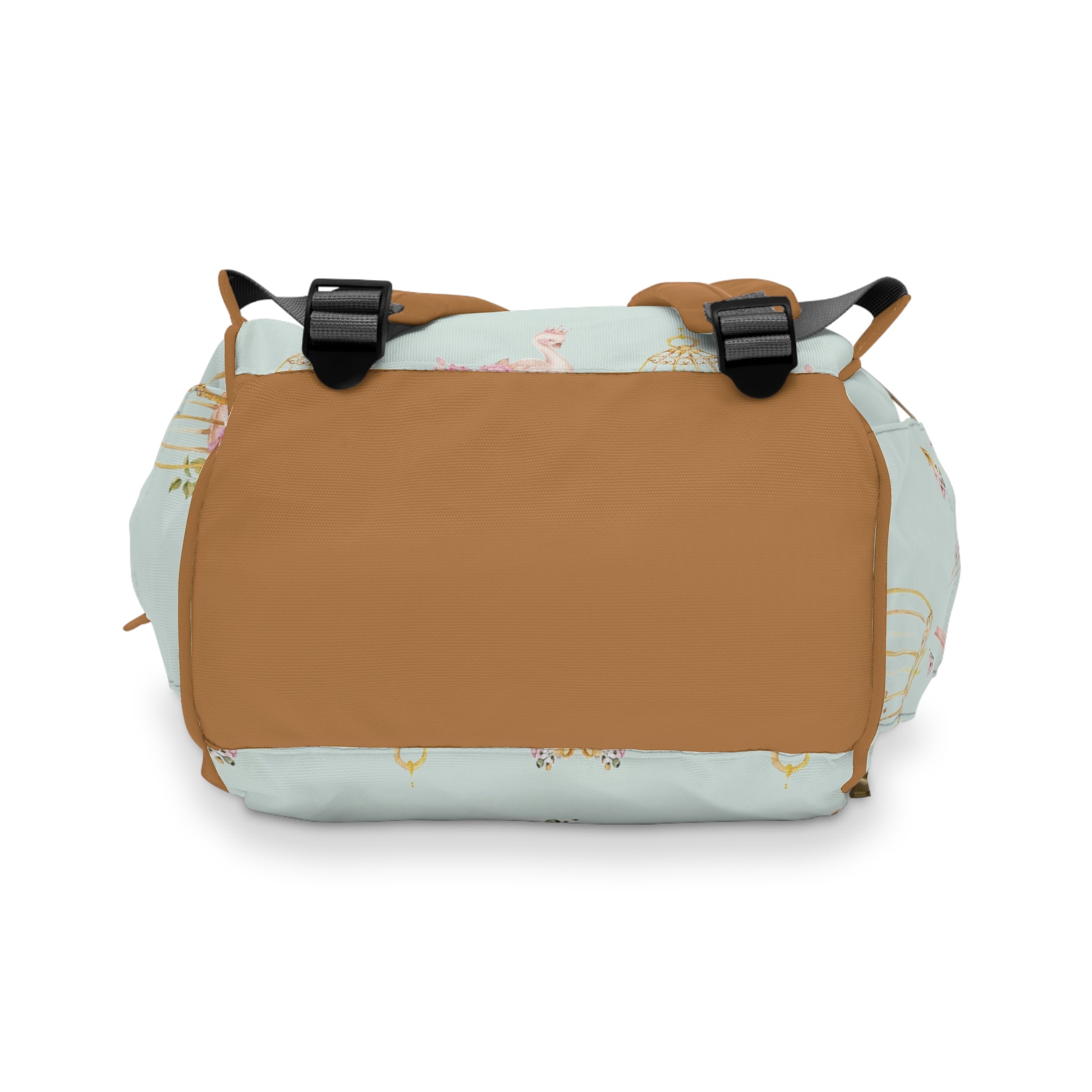 Baby Swan Castle Pattern Diaper Backpack | Waterproof Nursery Bag