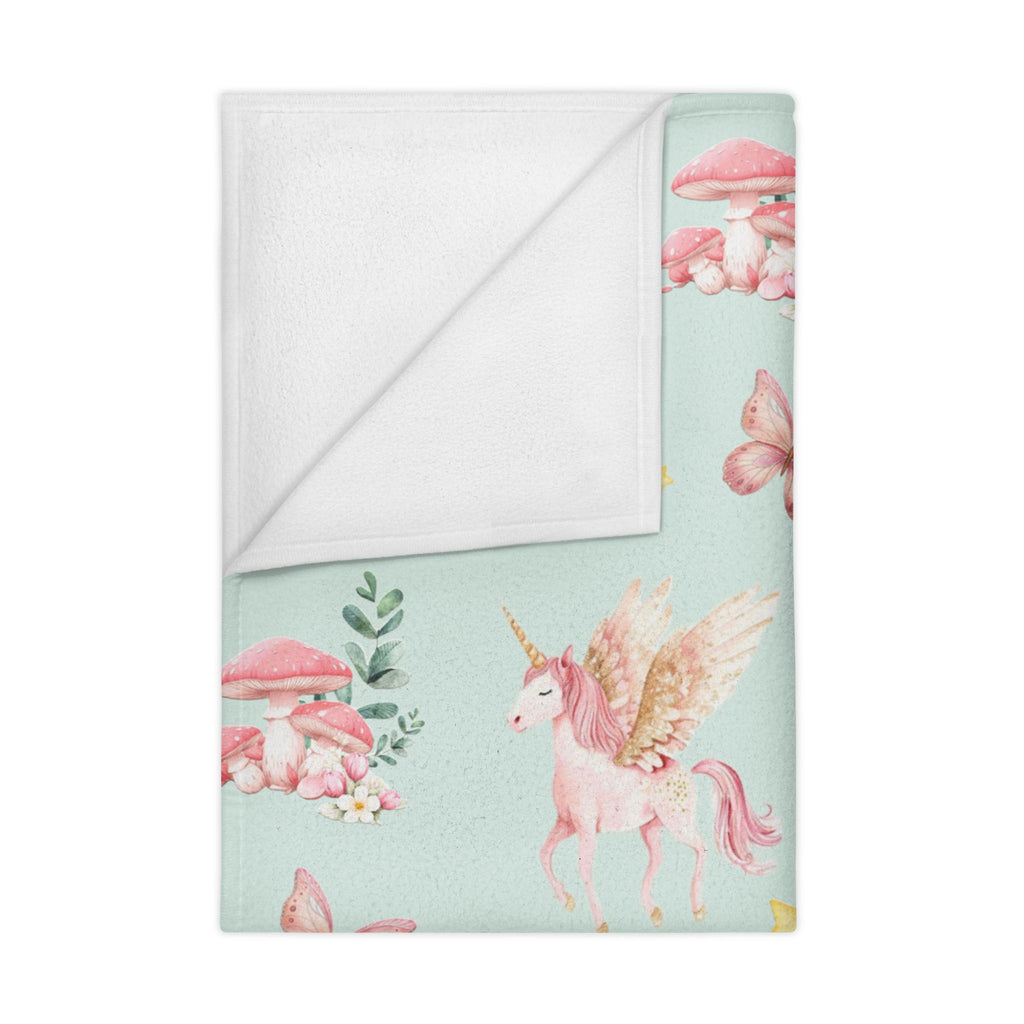 Toddler Blanket - Pastel Pegasus & Butterfly Baby Throw, Soft Nursery Blanket for Girls
