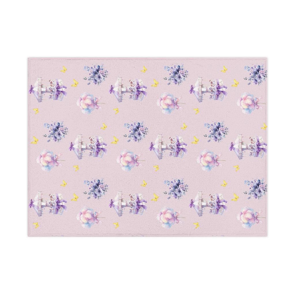 Toddler Blanket — Carousel Floral Pattern Cozy Baby Throw