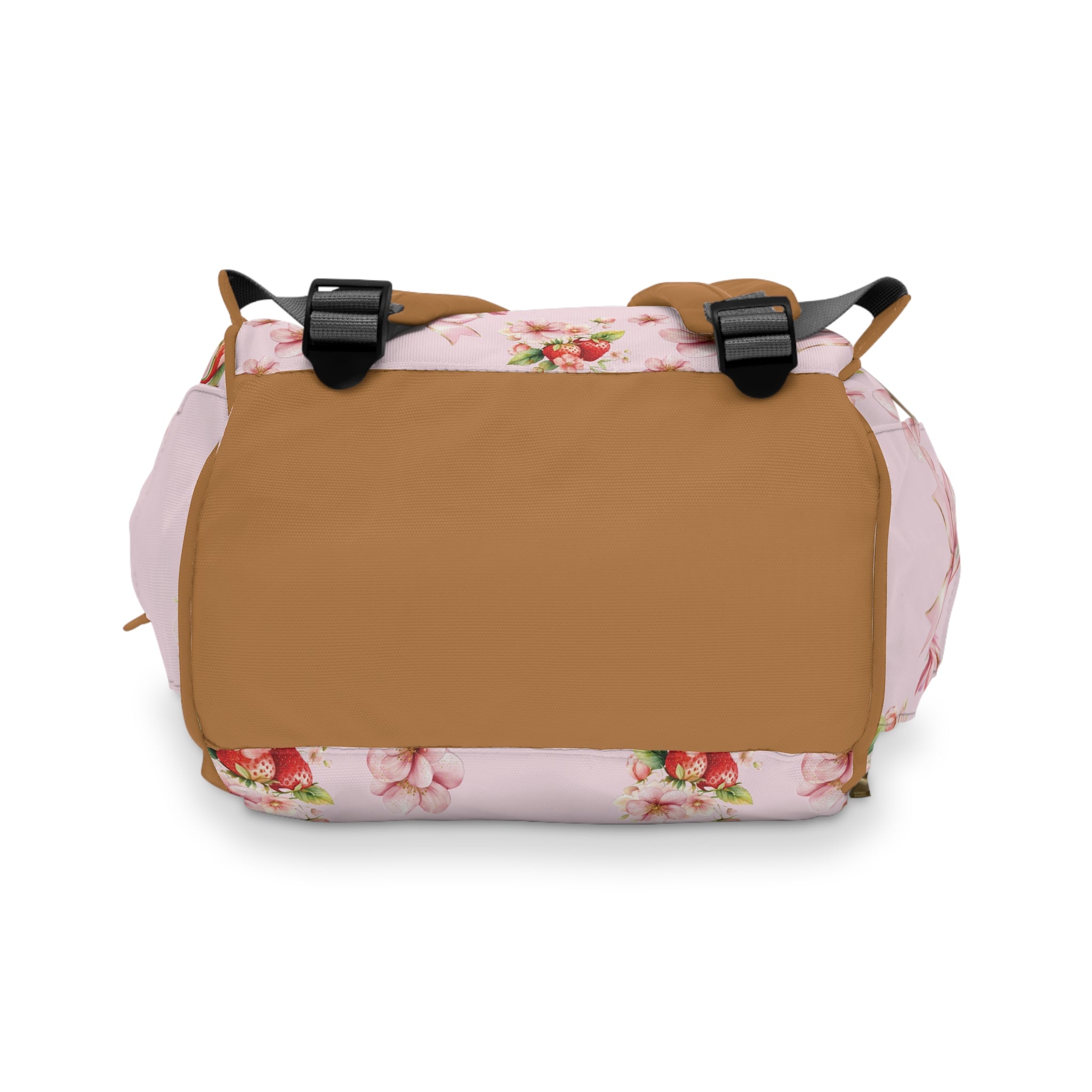 Floral Strawberry Bird Diaper Backpack - Multifunctional Baby Changing Bag