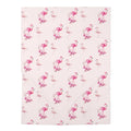 Flamingo Floral Baby Swaddle Blanket — Pink Watercolor Nursery Wrap