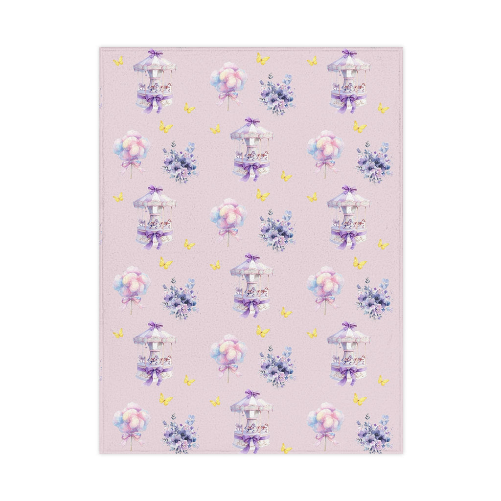 Toddler Blanket — Carousel Floral Pattern Cozy Baby Throw