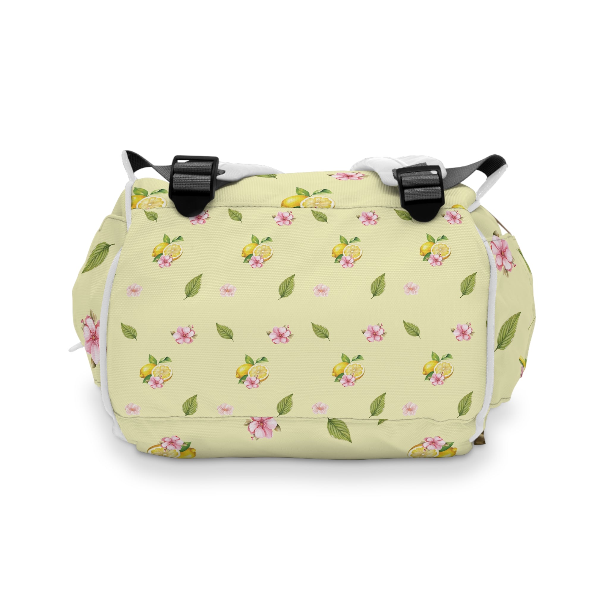 Diaper Backpack — Citrus & Pink Floral Baby Diaper Bag
