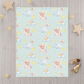Pastel Pegasus and Rainbows Toddler Blanket | Stars Clouds Nursery