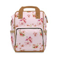 Floral Strawberry Bird Diaper Backpack - Multifunctional Baby Changing Bag
