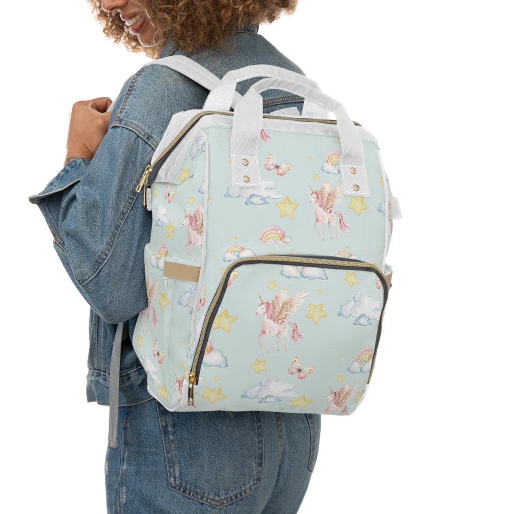 Unicorn Cloud Diaper Backpack — Cute Baby Changing Bag for New Moms