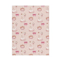 Princess Swan Toddler Blanket — Pink Crown & Bow Nursery Throw
