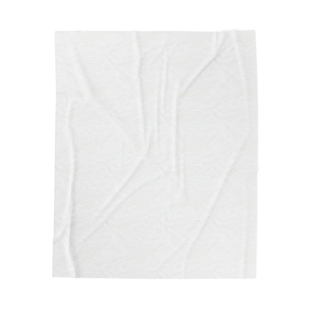 Velveteen Plush Blanket 50x 60’’ - Lemon Blossom Floral Throw