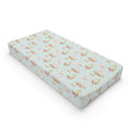 Floral Swan Baby Changing Pad Cover — Soft Pastel Nursery Fitted Sheet