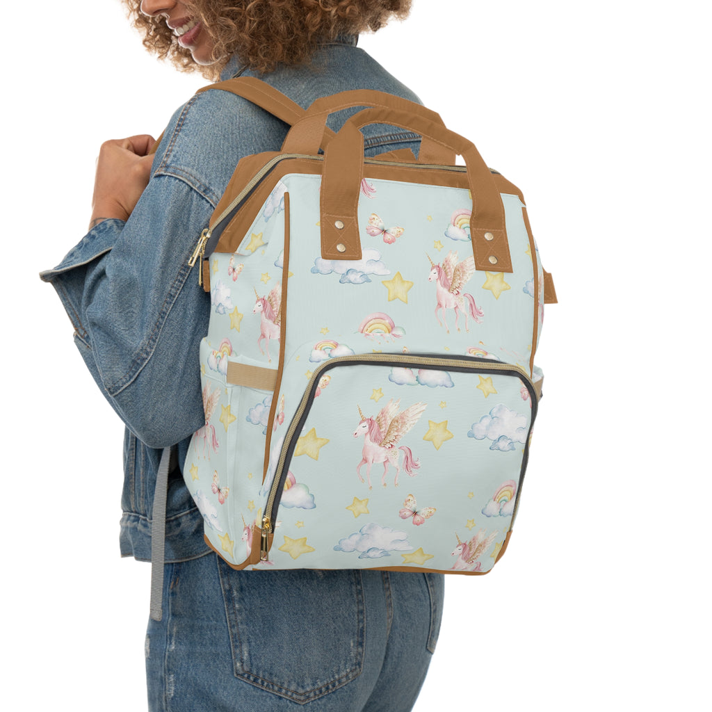 Unicorn Cloud Diaper Backpack — Cute Baby Changing Bag for New Moms